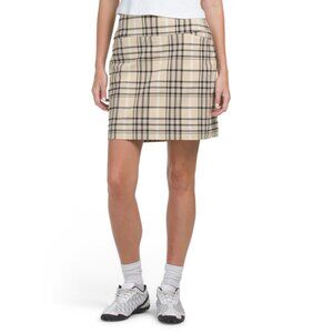 SWING CONTROL Tan/White Plaid Skort